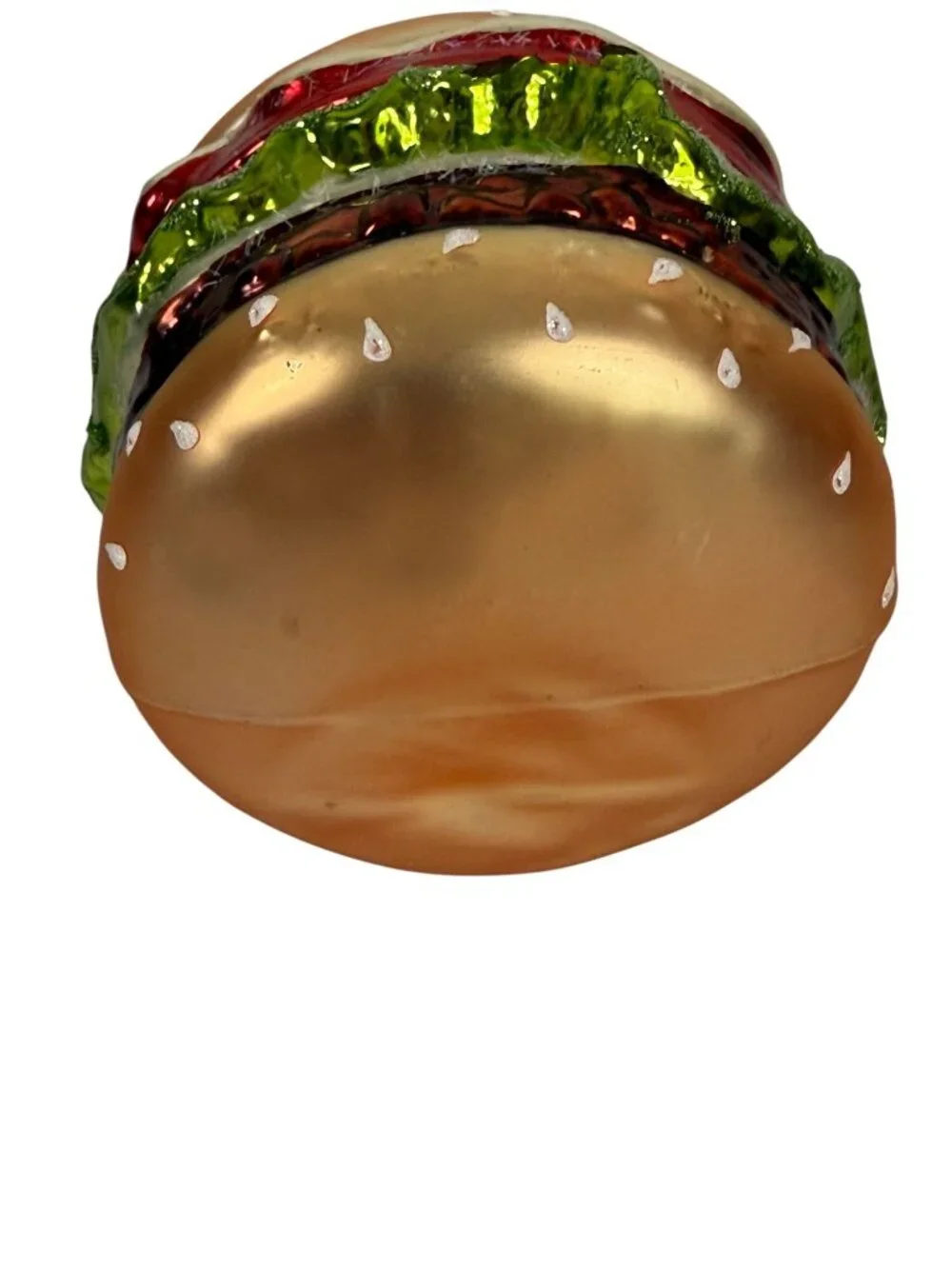 Glass Hamburger Christmas Tree Ornament Food-Themed Holiday Decoration Pop Art